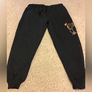 TRUE RELIGION MENS SZ L LOUNGE WEAR JOGGERS EUC PANTS GOLD FOIL BUDDAH